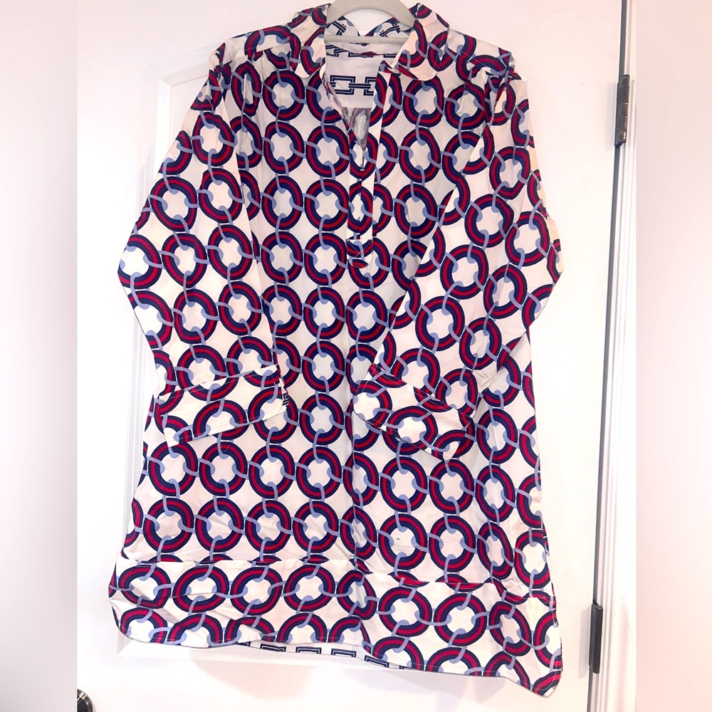 Tizzie Multicolor Geometric Print Tunic size XL